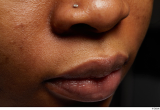 HD Face skin Calneshia Mason lips mouth nose skin texture…